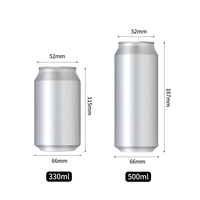 Vente en gros de conteneurs métalliques en aluminium standard et personnalisés, de forme mince et élégante, pour boissons (type canettes de cola), vierges, avec couvercles en aluminium