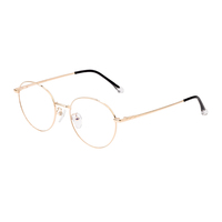 Vintage de plata de diseño redondo marco óptica óptico de gafas Unisex
