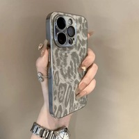 Coque de protection antichoc intégrale motif léopard pour iPhone 16 Pro Max et iPhone 15