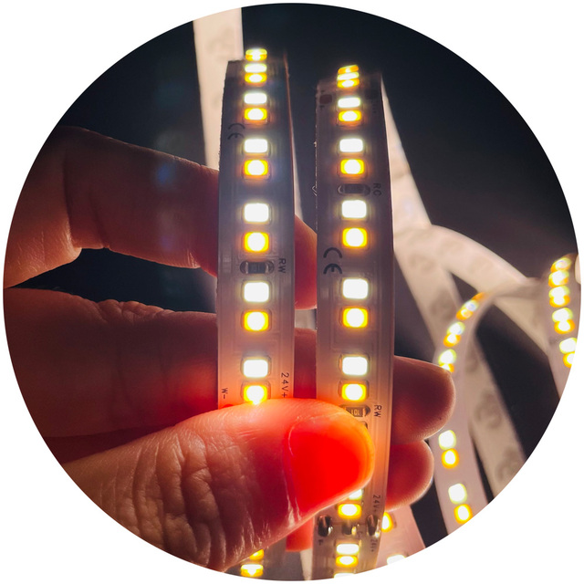 Dot Free Cct Led Strip 2835 High Efficient 196chip 90 CRI Led Strip Cct SMD2835 24V 10MM Led Strip Cct High Efficient