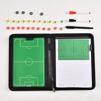 Tableau tactique de football portable en PU, fabriqué en Chine, avec fermeture éclair, pièces d'échecs magnétiques, kit d'arbitre pour table de sable