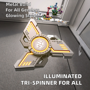 ABS ngón tay <span class=keywords><strong>Spinner</strong></span> cho người lớn trẻ em chiếu sáng Tri-<span class=keywords><strong>Spinner</strong></span> EDC con quay hồi chuyển chống căng thẳng chống lo âu công cụ cho Fidget Spinners - Product Image 2