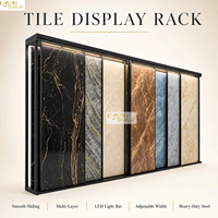 Présentoir Coulissant Personnalisable pour Dalles 120x240 – Support Réglable pour Grandes Dalles de Céramique, Marbre, Granit, Quartz pour Showroom