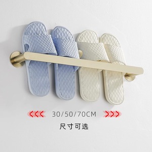 ชั้นวางรองเท้าแตะในห้องน้ำแบบมาตรฐาน 304 สแตนเลสสตีลสีทอง ติดผนังสำหรับเก็บของข้างประตูห้องน้ำ ที่แขวนผ้าอเนกประสงค์ - Product Image 3