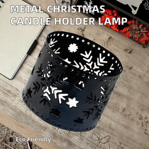 Portavelas de Hierro Forjado para Navidad, sin Llama, con Diseño de Tealight, Ecológico, Impresión UV, Personalizable, Portátil, Ambiente Cálido - Product Image 2