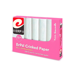 Carta stropicciata Erpsl 50 cm x 2 m colori misti 6 rotoli per confezione per artigianato e forniture per feste - Product Image 1