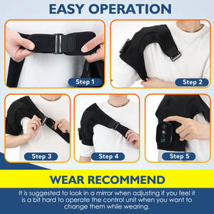 Sabuk pijat terapi panas 3 dalam 1 yang dapat disesuaikan dengan pengontrol bantalan bahu getaran pemanasan 3 kecepatan - Product Image 5