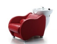 Rouge salon salon de coiffure meubles lavage cheveux en gros pas cher classique shampooing chaise