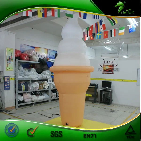 Promoção ao ar livre Inflável Casquinha de Sorvete Ice cream Forma Personalizada Inflável Exibição Decorativa