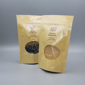 Tùy chỉnh in thực phẩm đứng lên túi Túi Túi giấy Kraft nâu với cửa sổ rõ ràng cho kẹo Cookie cà phê - Product Image 3