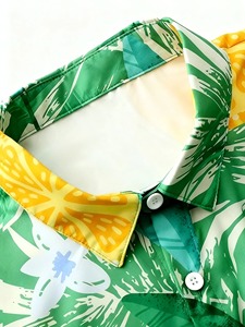 Hawaii Áo Sơ Mi Cho Nam Giới, Unisex Mùa Hè Bãi Biển Giản Dị Ngắn Tay Áo Nút Xuống Áo Sơ Mi, In Palmshadow Quần Áo - Product Image 3