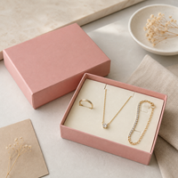 Boîte cadeau rigide pour bijoux sur mesure, emballage en carton de luxe avec insert pour collier, bague, bracelet et montre