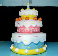 Différents modèles de gâteaux d'anniversaire gonflables personnalisés pour la décoration d'événements commerciaux, les célébrations d'anniversaire et les expositions de festivals