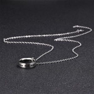 Collana con Ciondolo a Catena in Acciaio Inossidabile Placcato Oro di Alta Qualità per Anniversario Femminile - Product Image 5