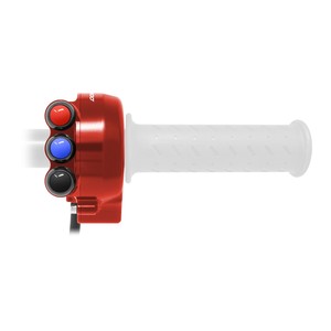 Cache de commande d'accélérateur avec interrupteur de guidon intégré pour Aprilia Dorsoduro (Rouge) - Product Image 6