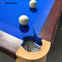 Mesa de Billar Rusa STELLARWAY de 12 Pies y 10 Pies, Patas de Altura Ajustable, Madera Maciza, Personalización Completa para Uso en Bares