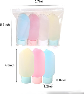 Custom Printed 200ML Eco-friendly Soft Silicone <b>Travel</b> <b>Bottle</b> Reusable Shampoo & Lotion Easy Squeeze Portable - Product Image 2