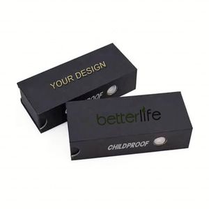 Luxury Child-Resistant Premium <b>Boxes</b> EVA Inlay <b>with</b> <b>Lock</b> Side Button & Sliding Design Paper Boxe Custom Your logo - Product Image 5