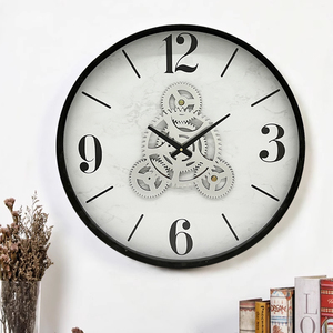 <span class=keywords><strong>Orologio</strong></span> da <span class=keywords><strong>parete</strong></span> di grandi dimensioni con ingranaggi mobili reali, moderno <span class=keywords><strong>orologio</strong></span> da <span class=keywords><strong>parete</strong></span> in legno per cucina, camera da letto, casa, ufficio, arredamento caffè - Product Image 5