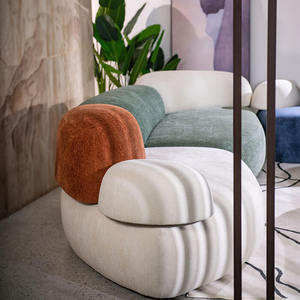 Sofá de tela, conjunto de sofá moderno, muebles de sala de estar, sofá modular seccional, conjunto de lino de algodón suave hecho a mano de lujo de nueva calidad - Product Image 4