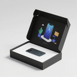 Boîte d'expédition électronique écologique en gros | Emballage en papier kraft recyclable <span class=keywords><strong>avec</strong></span> logo personnalisé pour l'exportation de Smartphone/ordinateur portable - Product Image 1