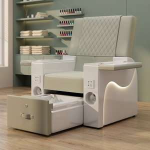 Modern Multifunction Pedicure Chair with Foot Spa Basin <b>LED</b> Lights and Massage Function for Nail Salon Equipment - Product Image 1