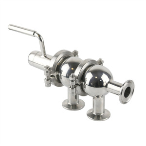 Struttura di sicurezza alimentazione sanitaria manuale penumatico igienico singolo e doppio sedile di arresto e deviare la valvola - Product Image 3