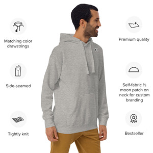 Felpa con Cappuccio Unisex Pesante 500GSM con Zip, Ricamo 3D e Stampa Serigrafica - Product Image 5