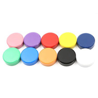 Winchoice vente en gros d'aimants à broches enduits de plastique colorés aimants ronds plats forts avec logo