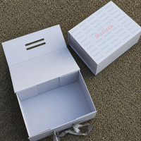 Boîte cadeau pliable écologique FSC avec couvercle magnétique, logo personnalisé, emballage plat pliable pour vêtements, OEM ODM