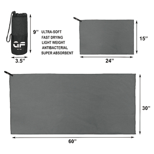 Serviette de sport longue double face en microfibre à séchage rapide pour voyage Gym Fitness Yoga - Product Image 4