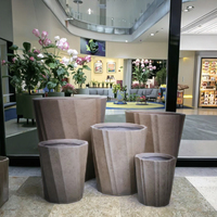 Pots à fleurs en fibre de verre multicolores les plus vendus, jardinières d'extérieur écologiques avec trou de drainage