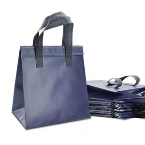 Sacs d'épicerie réutilisables en tissu non tissé personnalisés, sacs isothermes biodégradables, logo imprimé sur mesure pour le chocolat et le sucre - Product Image 1