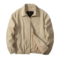 Blouson bomber coupe-vent zippé personnalisé pour homme, en peau de mouton véritable non tissée, léger, écologique, style sportif, collection printemps