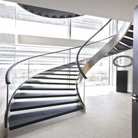 Prima moderne divers modèles d'escaliers pour la maison du deuxième étage escaliers incurvés en spirale en verre idées escalier