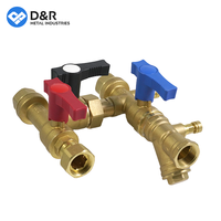Ensemble de vanne intégré D&R Brass FCU DN15-DN20 pour unité de ventilo-convecteur, vanne CVC avec isolation EPP ignifuge, fabricant OEM