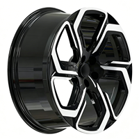 Jantes de voiture forgées monobloc CF WHEEL 18x8 19x8.5 5x120 Noir brillant usiné pour Mercedes BMW Performance Racing Modification