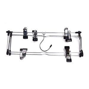 6 Tier Có Thể Gập Lại Hộ Gia Đình Kim Loại Quần Váy Móc Áo, Hangers Với <span class=keywords><strong>Clip</strong></span> - Product Image 6