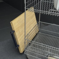 Égouttoir à vaisselle moderne carré à 2 niveaux en acier inoxydable 304 durable, organisateur d'évier gain de place pour assiettes et bols