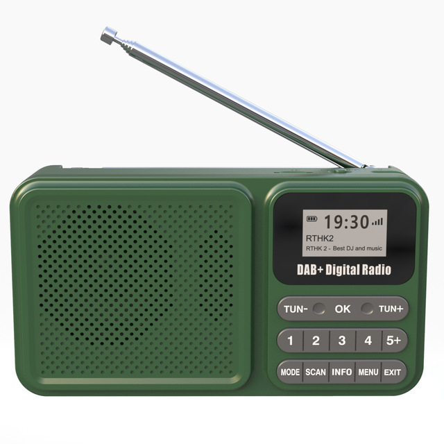 DAB/DAB+ Digital Radio with LCD Display Stereo FM & Solar Panel for Home Use