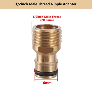 Adaptateur de <span class=keywords><strong>robinet</strong></span> à connexion rapide en laiton pour jardin M18/M22/24 1/2" 3/4" 1" - Raccords de <span class=keywords><strong>tuyau</strong></span> d'<span class=keywords><strong>arrosage</strong></span> pour robinets - Product Image 3