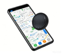 Traceurs d'objets intelligents Bluetooth Air Tracker compatibles avec l'application limiteur de vitesse GPS (iOS et Android uniquement) – Localisateur de clés, bagages et sacs