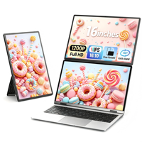 Monitor LCD Usado para Negocios, para Laptop, Pantalla Dual, FHD 1080P, Panel IPS, USB Tipo-C, Programación, Edición de Video, Trading de Acciones