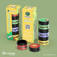 Tarro de vidrio transparente a prueba de olores para hierbas y flores de 1oz, 2oz, 3oz, 4oz, 3.5 oz, 3.5g