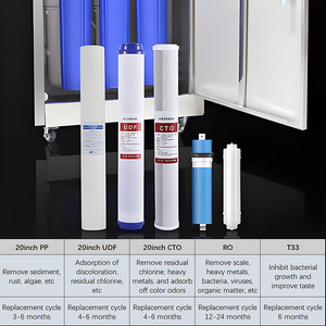Purificador de tratamiento de agua de ósmosis inversa de gabinete de acero inoxidable Usd para hogar comercial pequeño con membrana RO UDF T33 <span class=keywords><strong>CTO</strong></span> de 5 etapas - Product Image 3