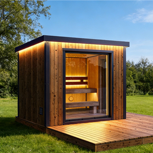 <span class=keywords><strong>2026</strong></span> Nieuwste Grote Hemlock Traditionele Houten Stoomsauna Portico <span class=keywords><strong>Sauna</strong></span> voor 4-6 Personen met Tuinrelaxatie - Product Image 2