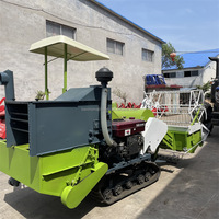 Moissonneuse-batteuse agricole à chenilles diesel 25 CV, mini-moissonneuse-batteuse pour riz, blé, soja et céréales, vente chaude