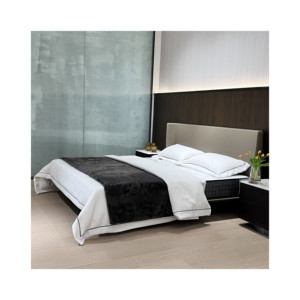 Atmosphère haut <span class=keywords><strong>de</strong></span> gamme Curry Designer minimaliste italien Tête <span class=keywords><strong>de</strong></span> <span class=keywords><strong>lit</strong></span> mince Selle <span class=keywords><strong>Suspension</strong></span> en cuir Alys Bed - Product Image 1