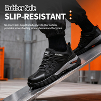 Chaussures de sécurité en microfibre Hydro-Shield avec embout en acier, protection anti-perforation, semelle en caoutchouc haute adhérence, chaussures industrielles discrètes