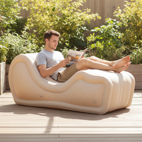 Canapé gonflable en forme de S avec lumière, chaise pliante à coussin d'air pour jeux de bondage et meubles de jeu d'amour